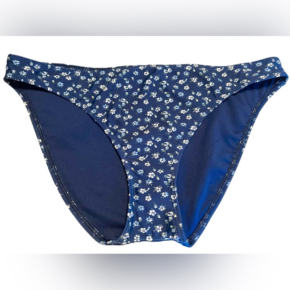 Hollister Swim Bottoms Dark Blue Floral Size Small New With Tags!